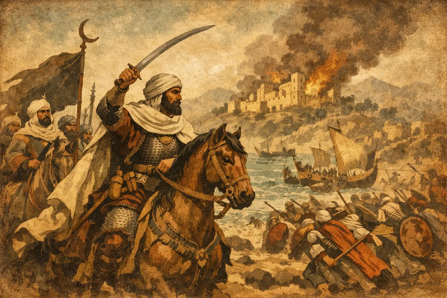711 A.D. Moor Invasion of the Iberian Peninsula